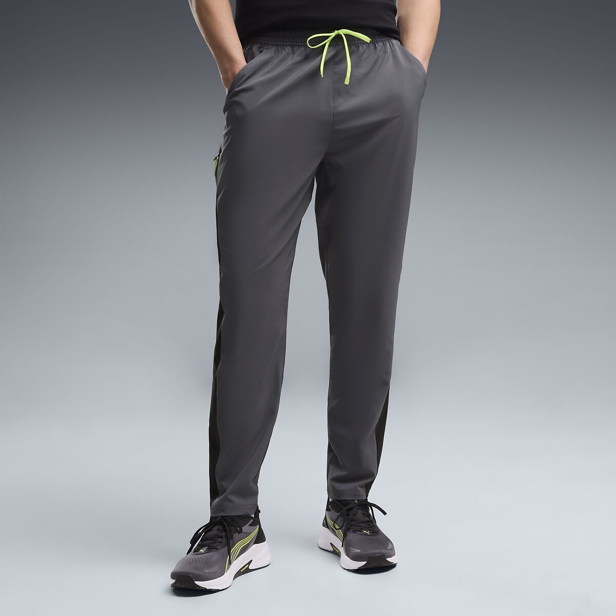 Pantalon tapered, training gris anthracite, PUMA