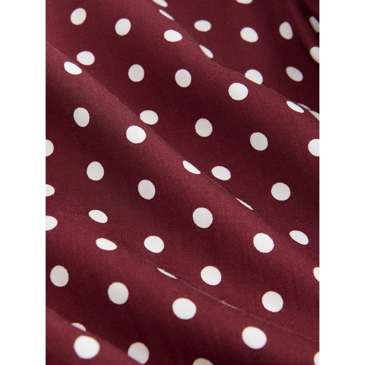 Chemise à manches longues avec col revers pois bordeaux, NEXT