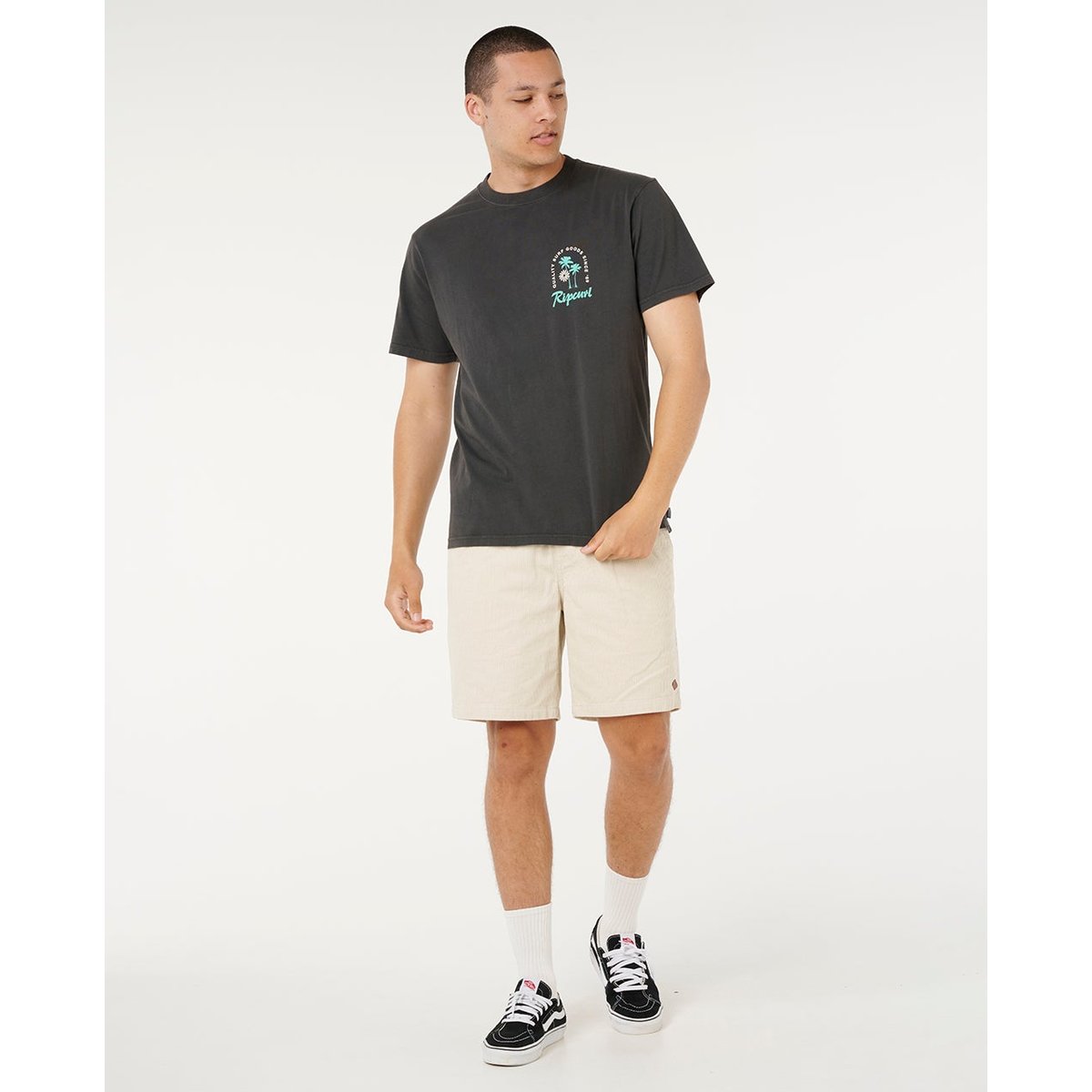 T-shirt Sunset Mod Cali noir délavé, RIP CURL