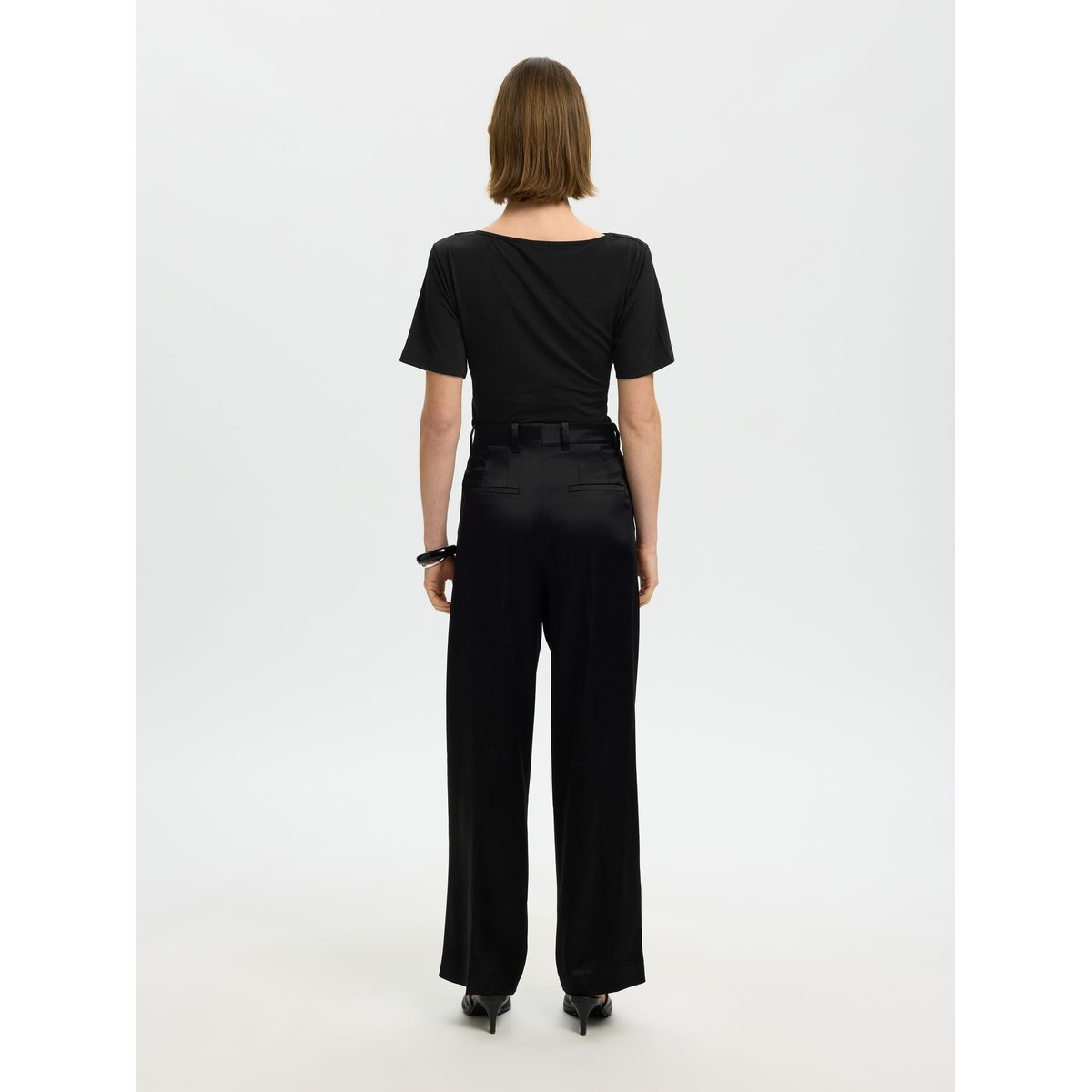 T-Shirt noir - black, SELECTED