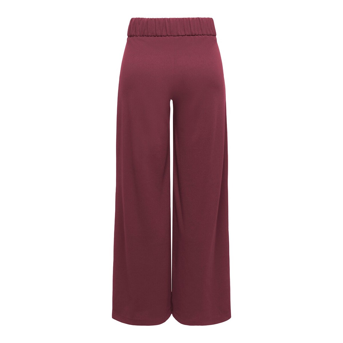 Pantaloni larghi, vita alta rosso bordeaux scuro, JDY