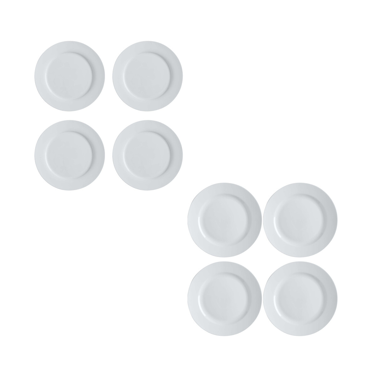 Set of 4 27cm Cashmere Rim Side Plates white, MAXWELL WILLIAMS