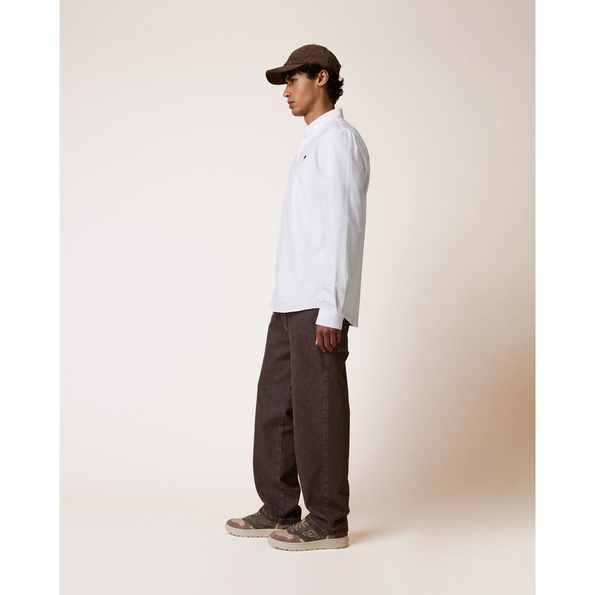 Chemise en tissu Oxford écru, FAGUO