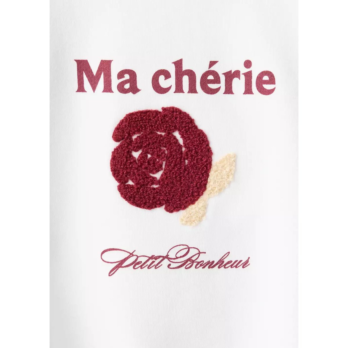 Sweat imprimé à ourlet froncé blanc cassé, MANGO BABY