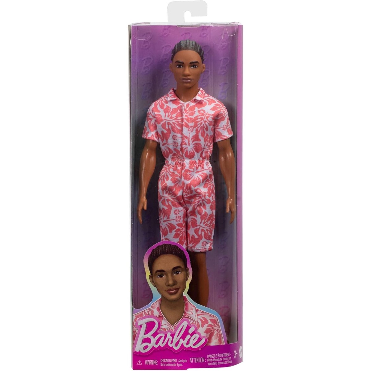 Barbie - Poupée Ken Fashionistas rose, MATTEL