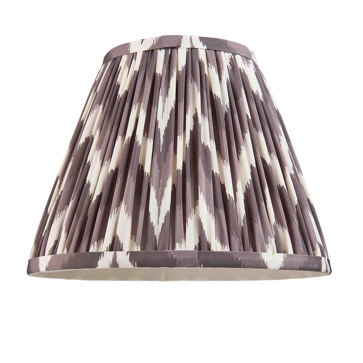 25cm Zigzag Light Shade in Pleated Fabric grey, ÉDITÉ