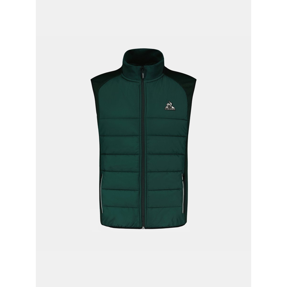 Doudoune sans manches déperlante matelassée Hybride green, LE COQ SPORTIF