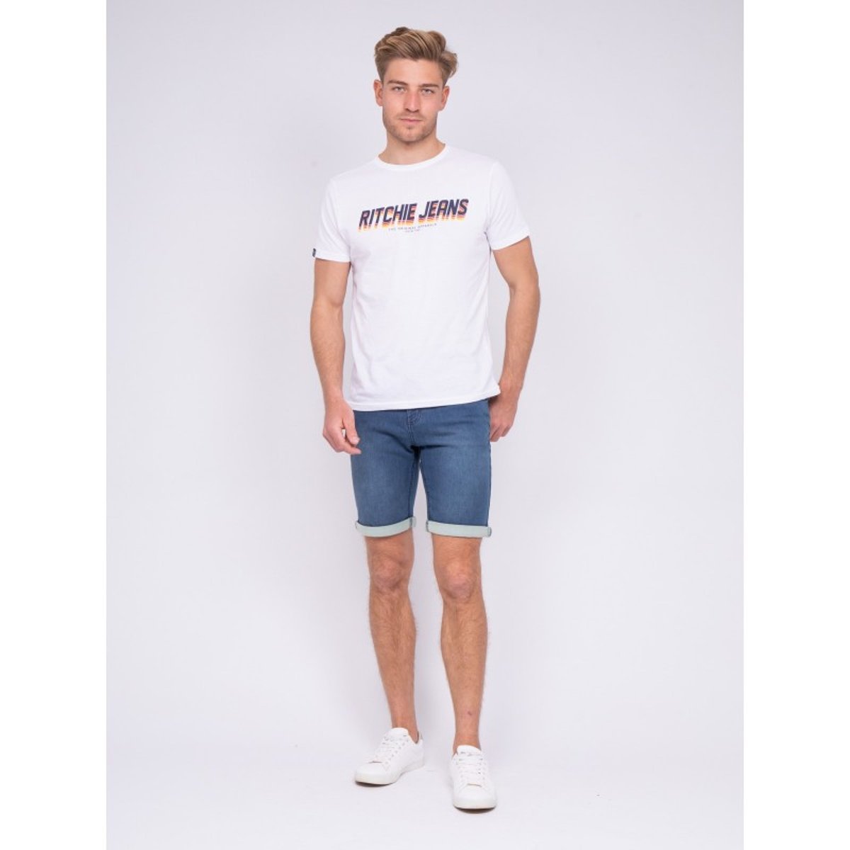 Bermuda En Jean Brico bleu clair, RITCHIE
