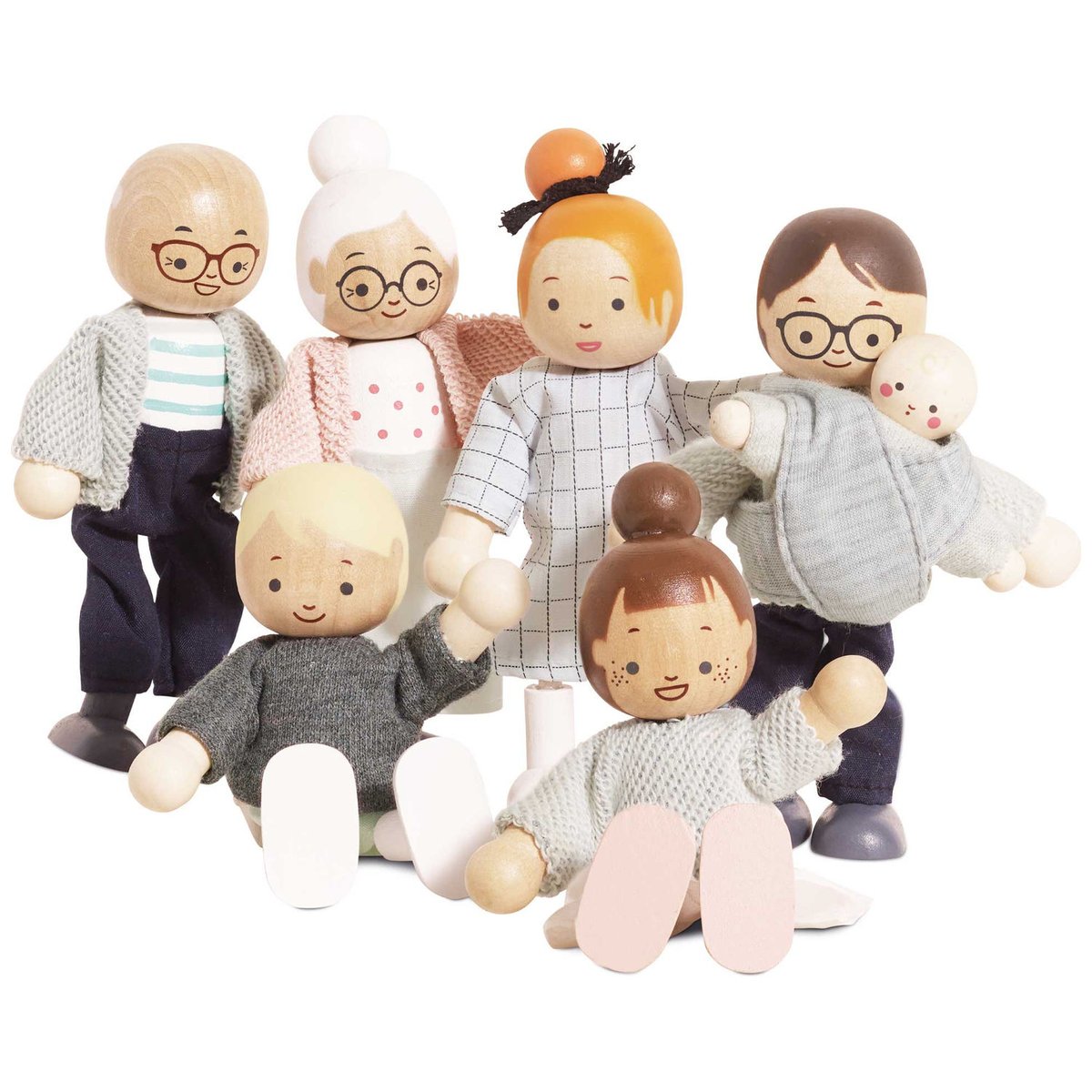 Famille de poupées multicolore, LE TOY VAN