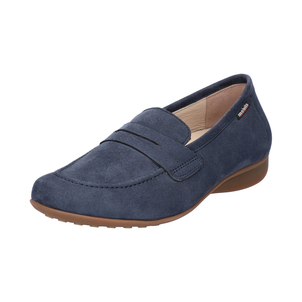 Mocassins en cuir FLAVYA bleu p5138, MEPHISTO