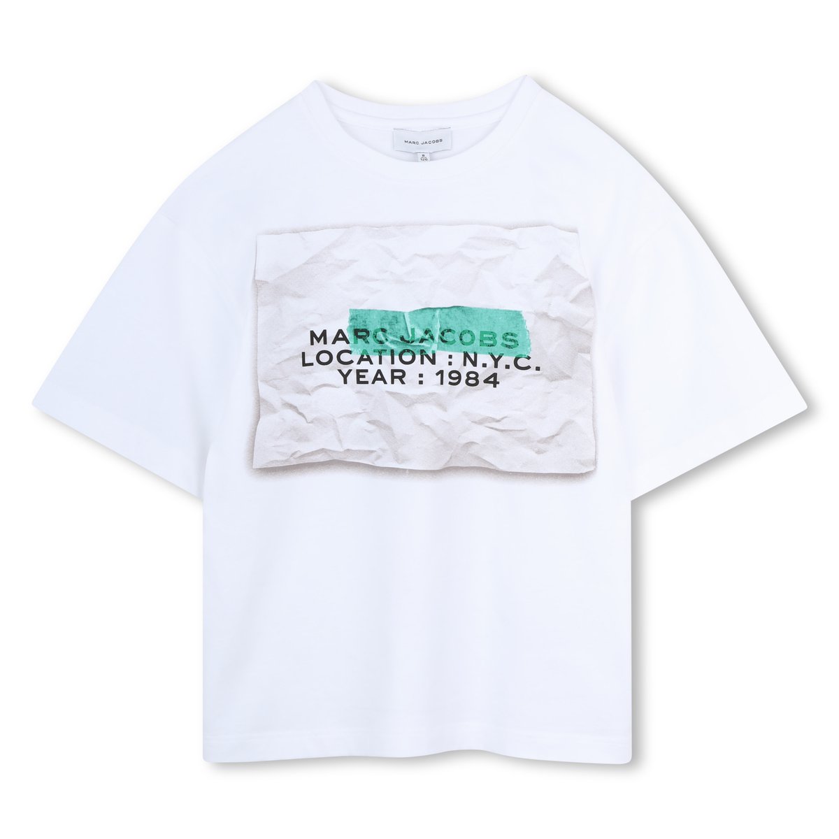 T-shirt à manches courtes vert blanc, MARC JACOBS