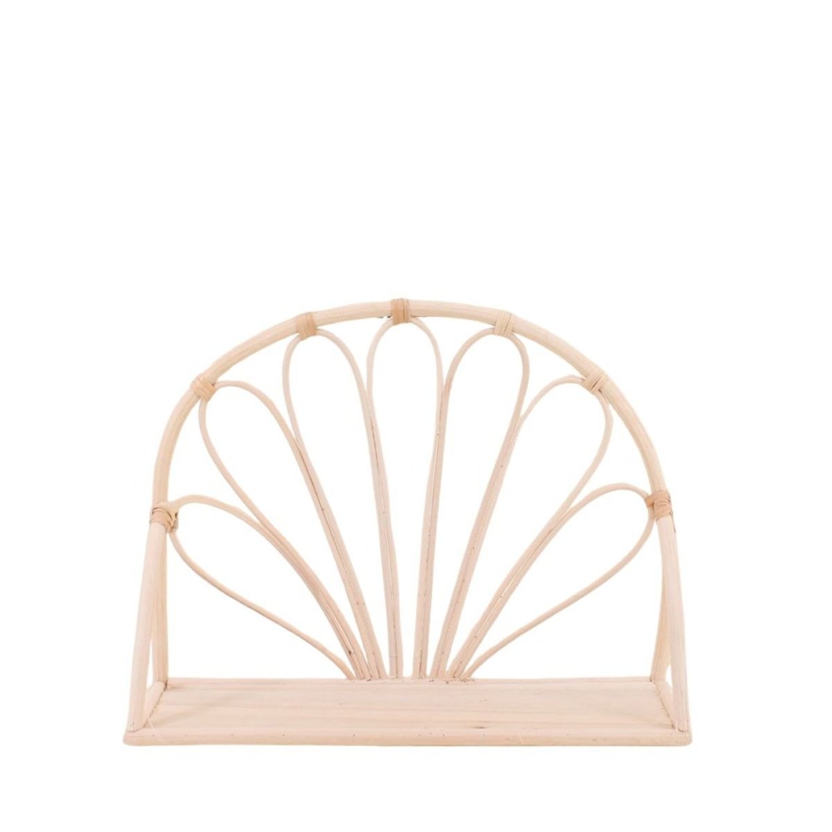 Étagère en forme d'arche en rotin 12x35x26cm naturel, ORNAMI