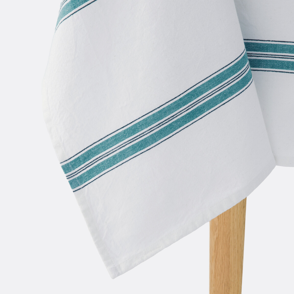 Nappe rayée en coton lavé tissé-teint, Boisseau ecru rayé, LA REDOUTE INTERIEURS