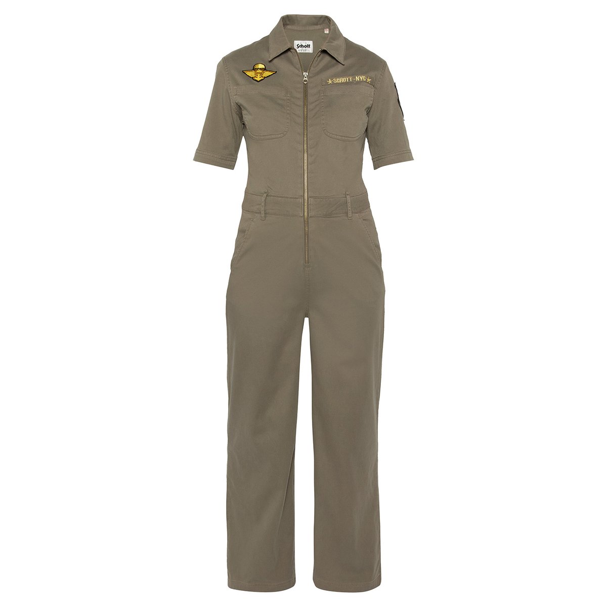 Combinaison manches courtes army kaki clair, SCHOTT