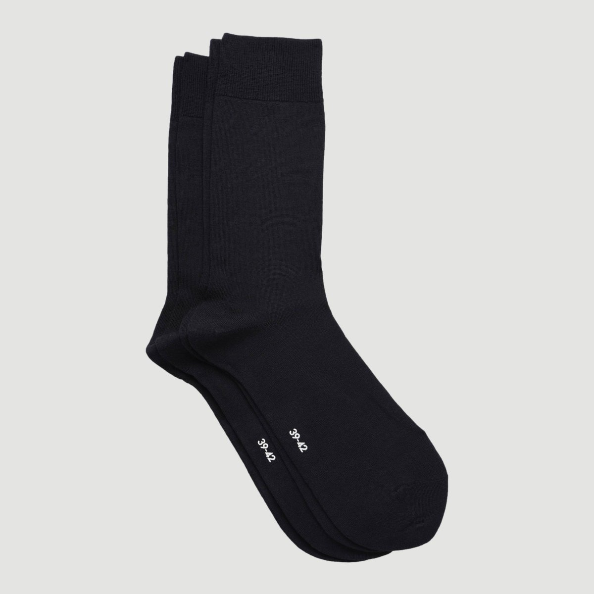 Lot de 2 paires de chaussettes en laine marine, MONOPRIX