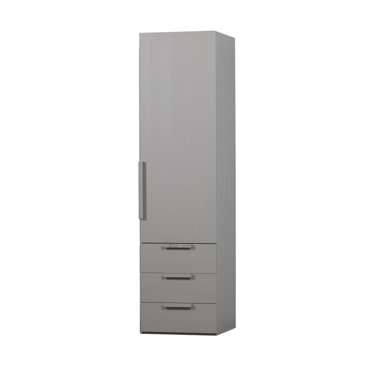 Armoire 1 porte en pin RENS gris clair, WOOOD