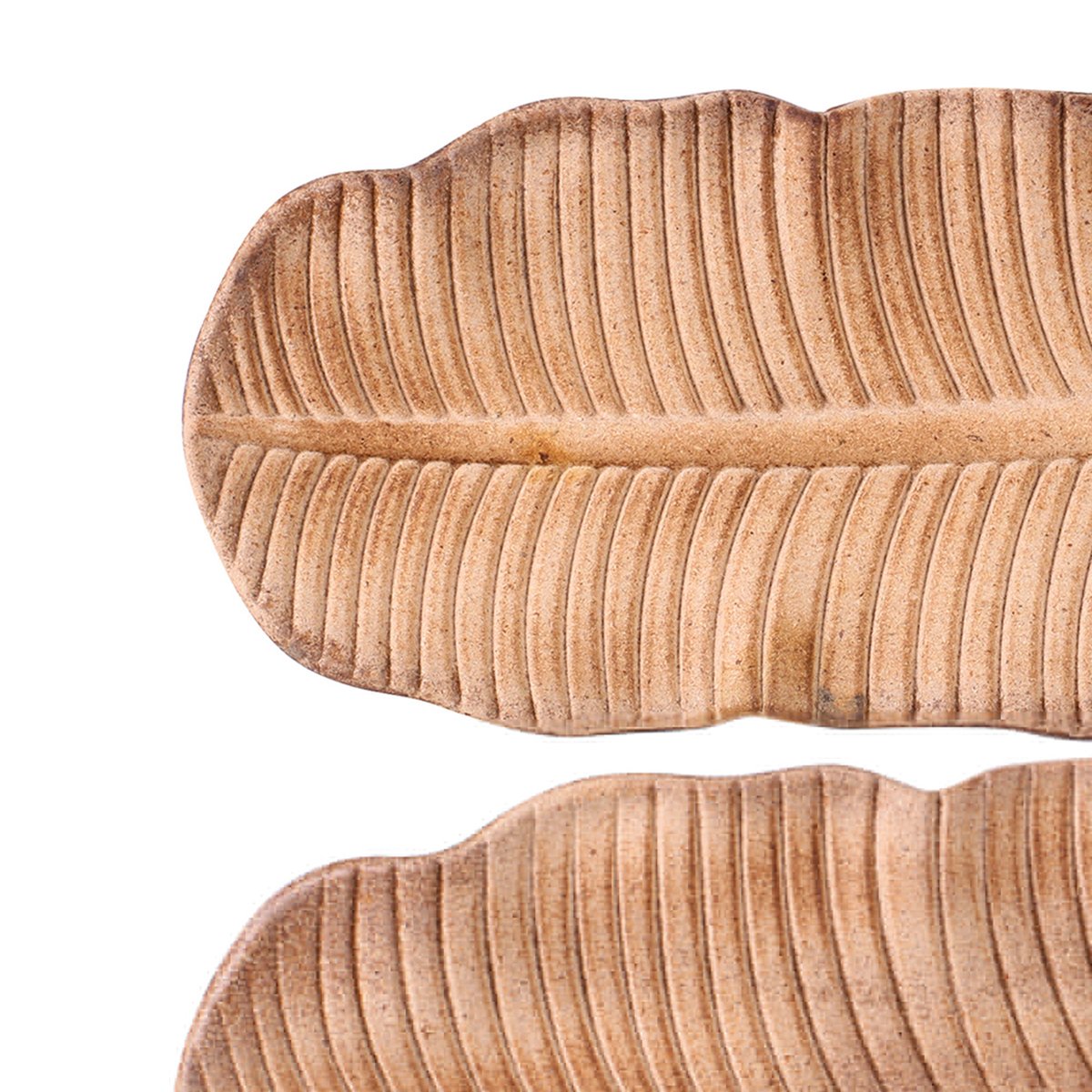 Set de 2 vide-poches en bois feuilles bois, WADIGA