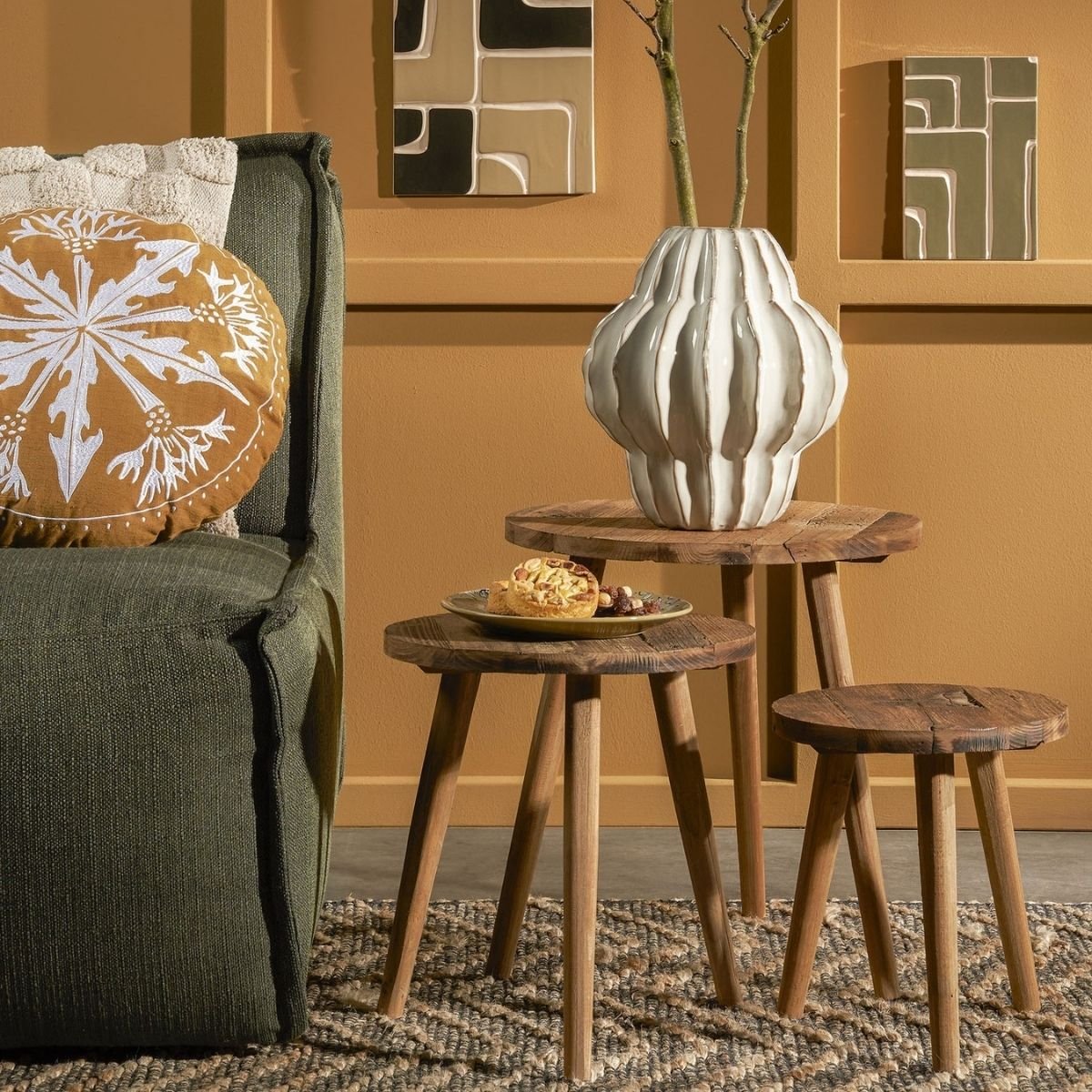 Table d'appoint H43 cm BOLD brun, MICA DECORATIONS