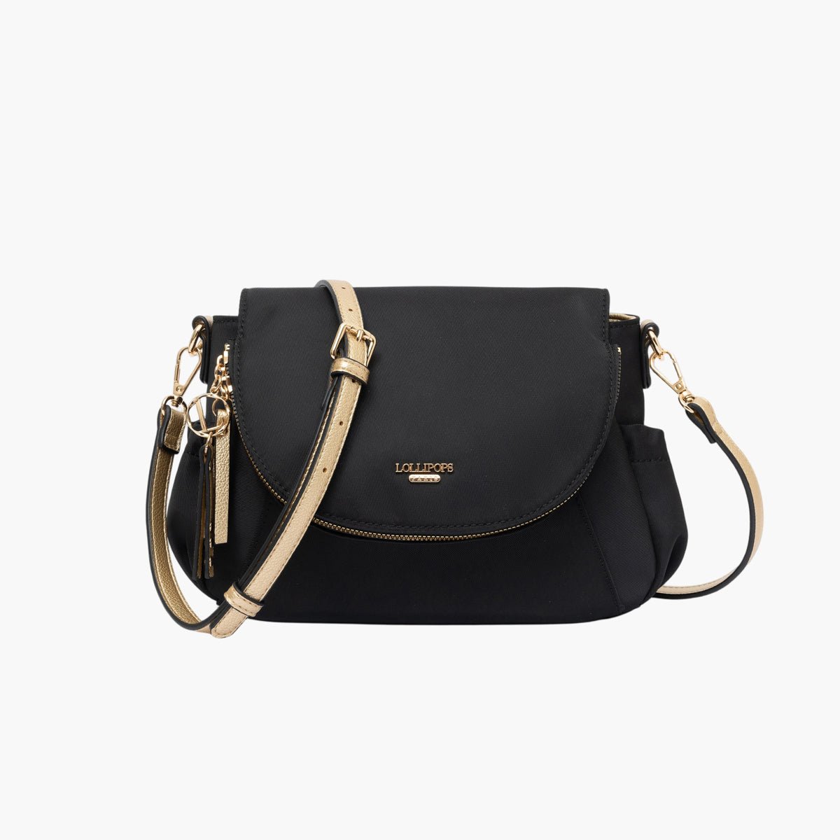 Sac porté épaule  Teralia Shoulder M noir,doré, LOLLIPOPS