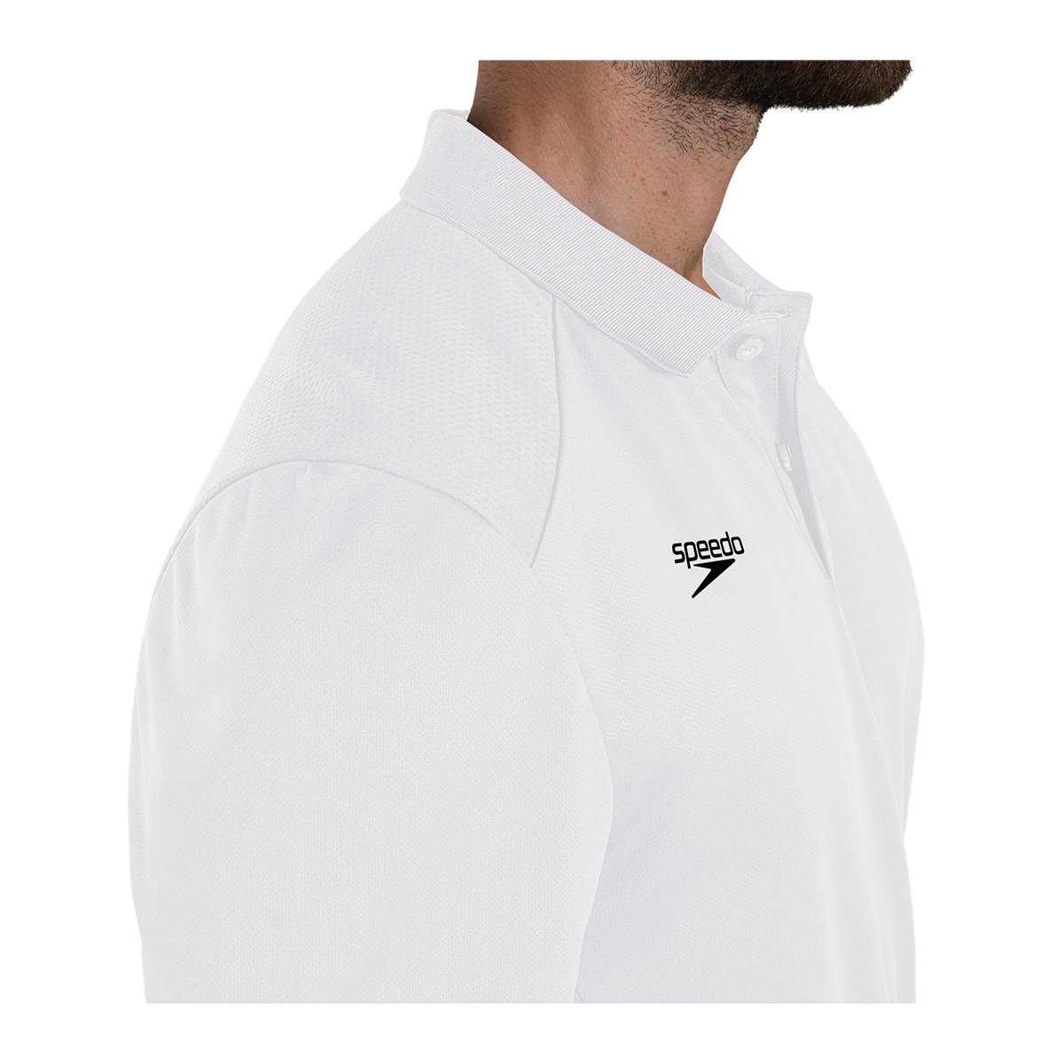 Polo uni manches courtes CLUB DRY blanc, SPEEDO