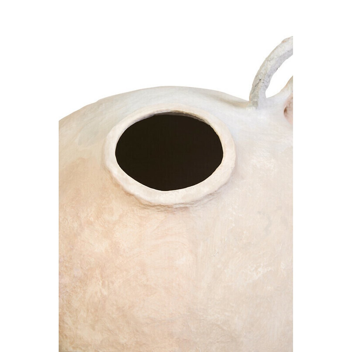 Large Cotton Mache Vase With Decorative Handles natural, ÉDITÉ