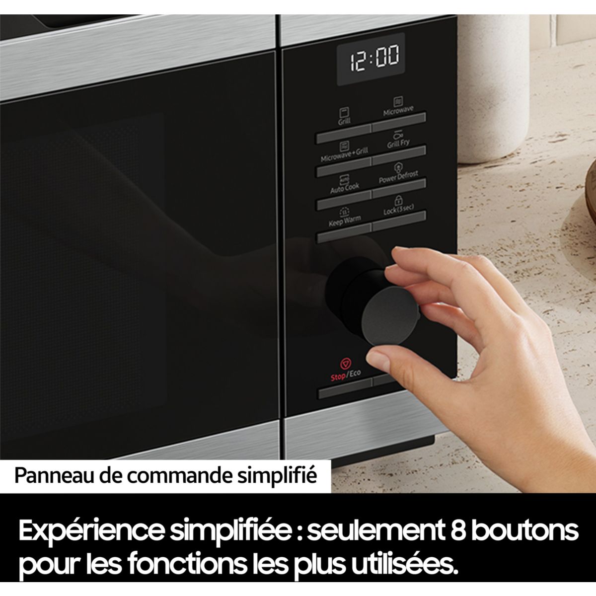 Micro ondes MS23DG4504AT 23L inox, SAMSUNG