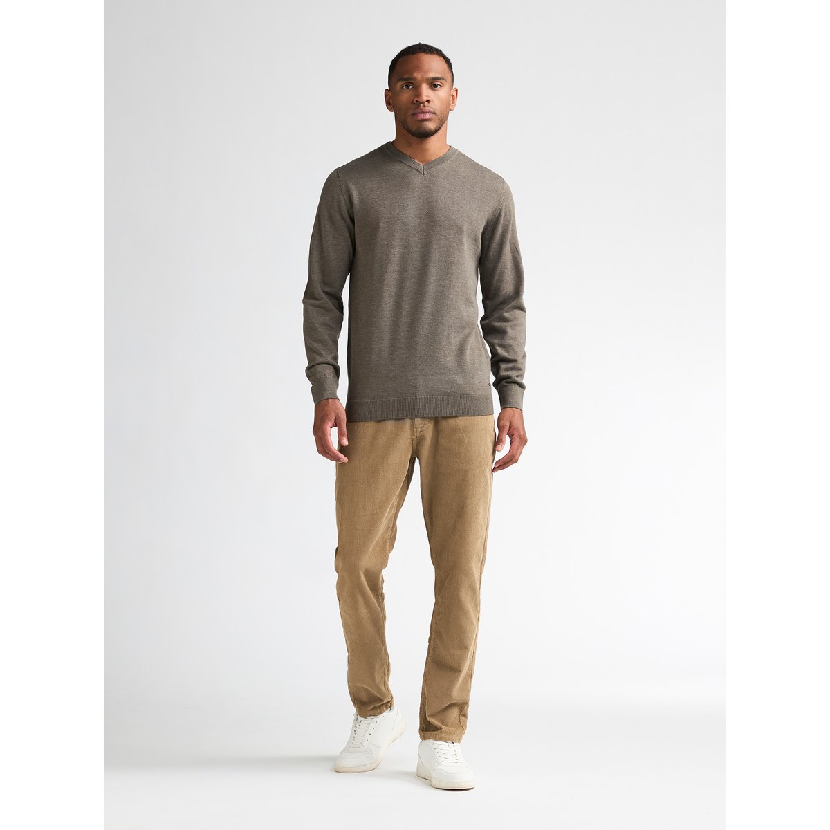 Pantalon fuselé en velours côtelé barrett orange oak, PETROL INDUSTRIES
