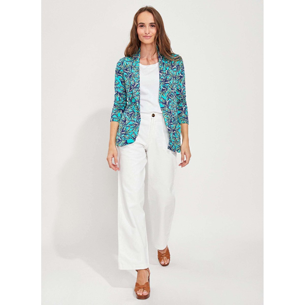 Veste imprimée souple ajustée Ecovero CATLINE bleu ivy, LA FIANCÉE