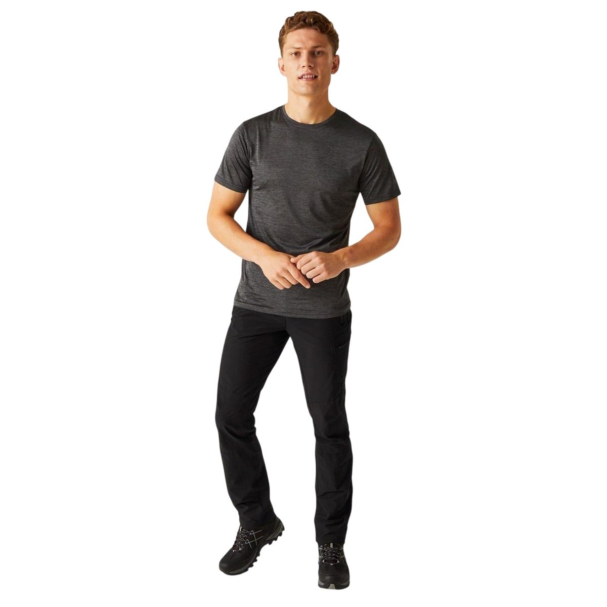 Pantalon uni à taille semi-élastiquée HIGHTON noir, REGATTA
