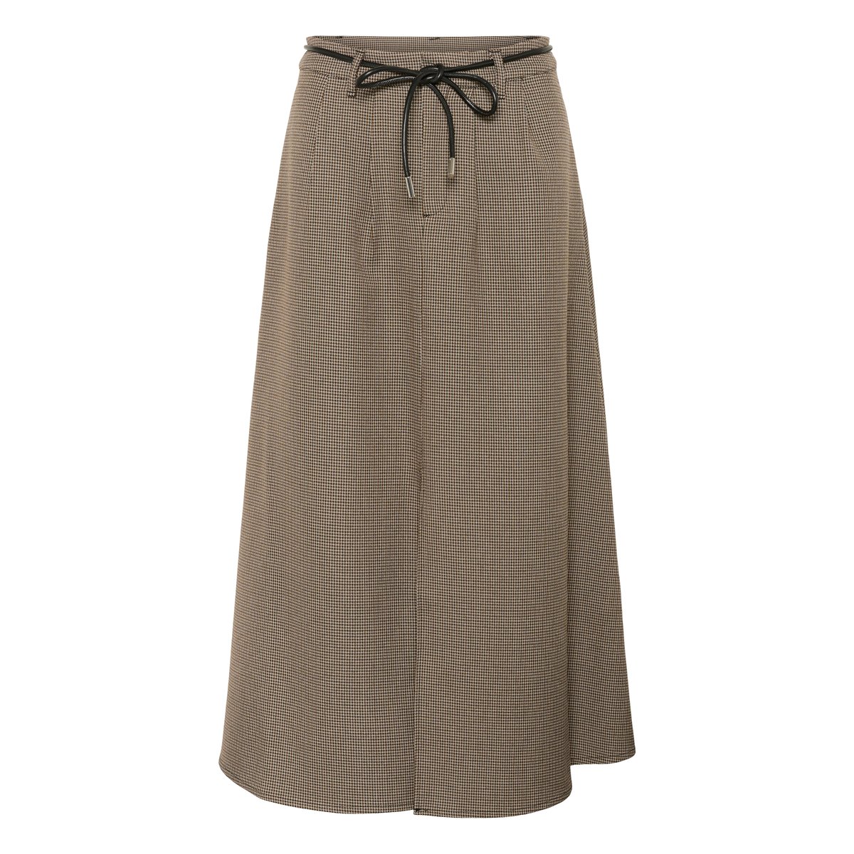Jupe cintrée beige noir beige/black petit houndstooth, KAFFE