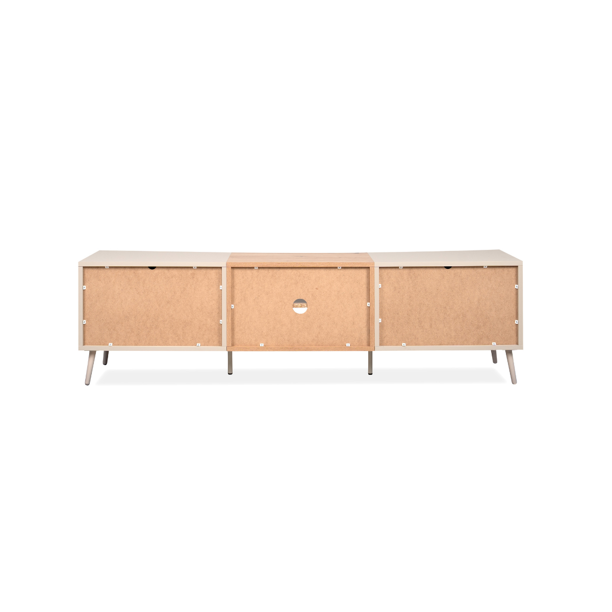 Meuble TV 2 niches, 2 portes MYR beige, CALICOSY