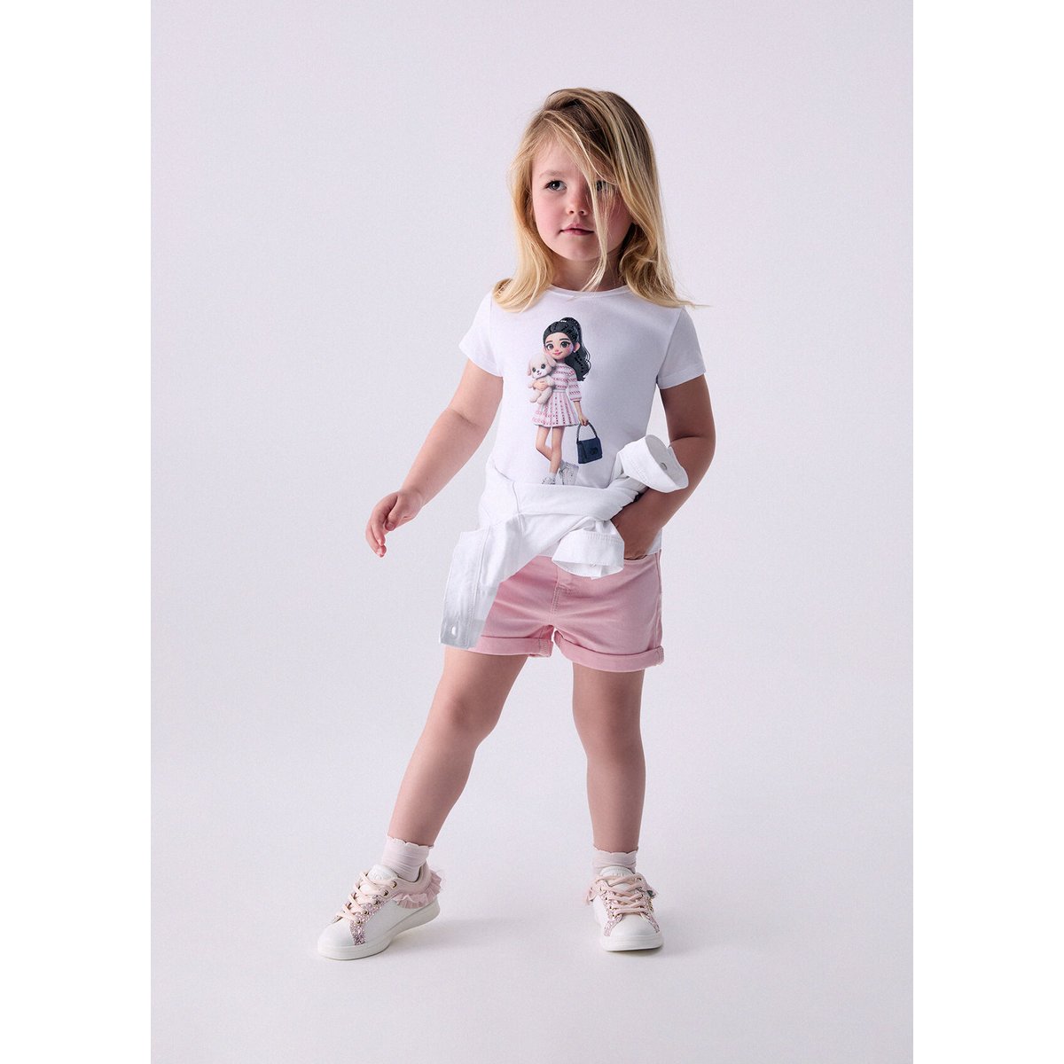 T-shirt avec imprimé blanc, LIU JO