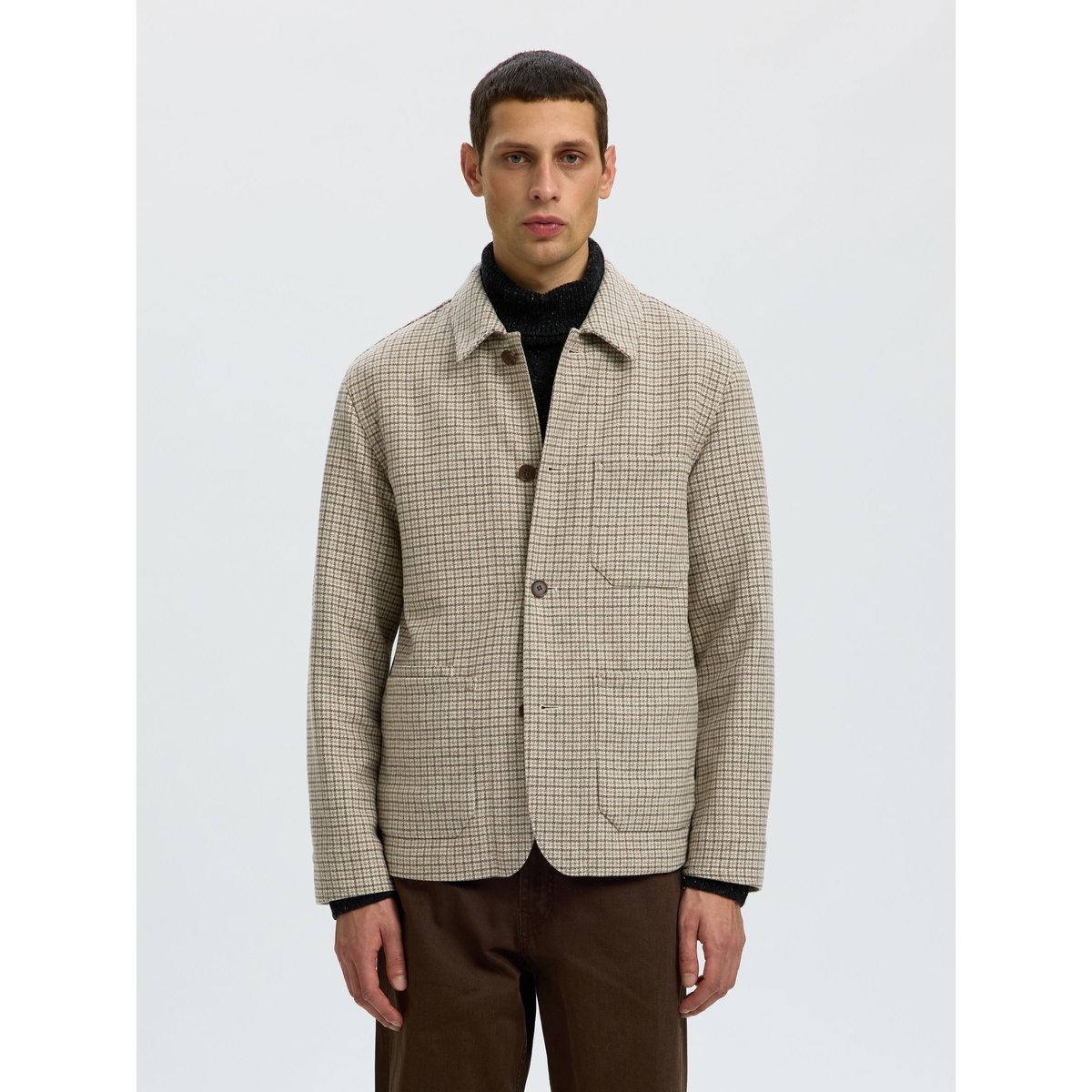 Blazer gris - light grey melange, SELECTED