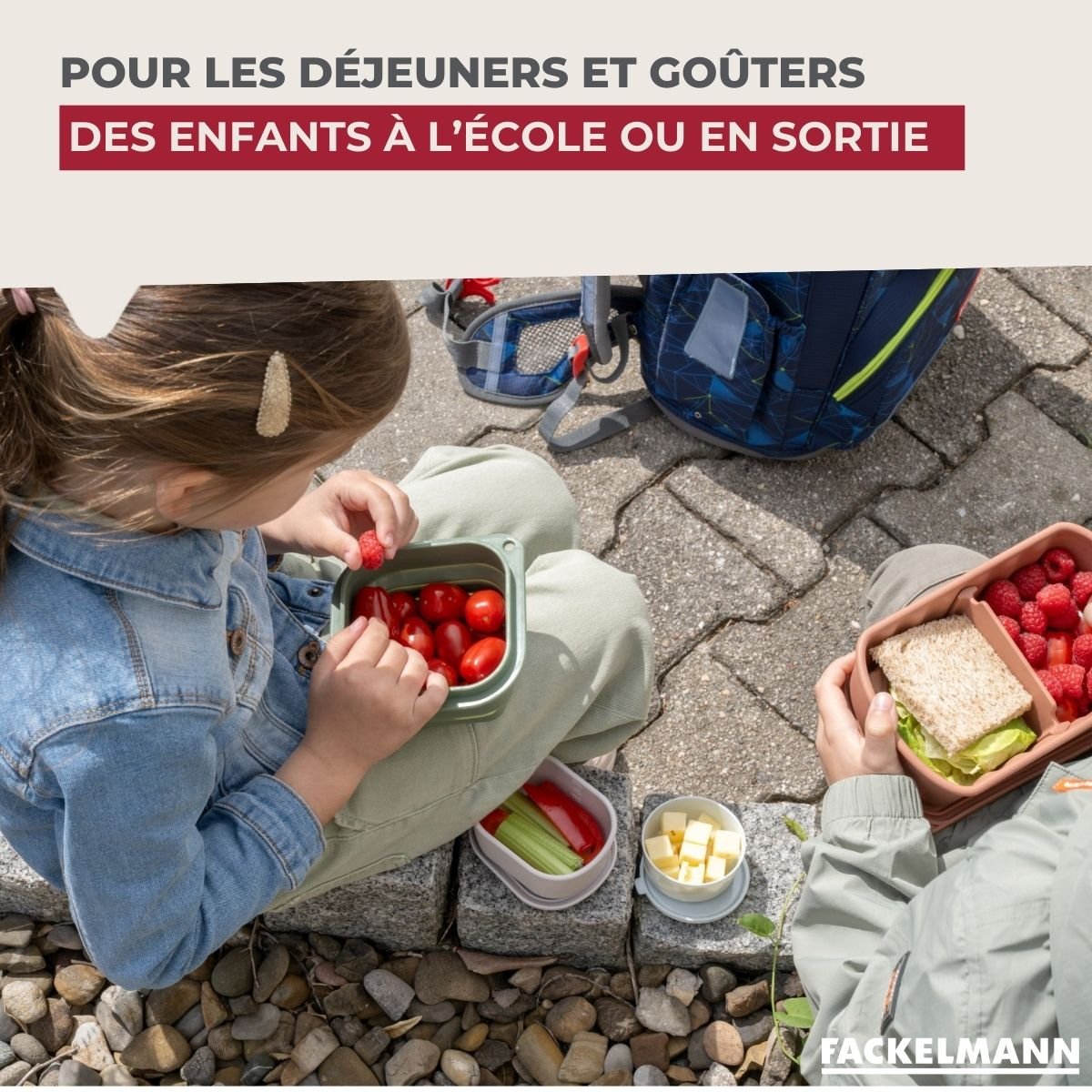 Lot de 6 lunch boxes 1,2 L avec 6 ustensiles de cuisine STORAGE blanc, FACKELMANN