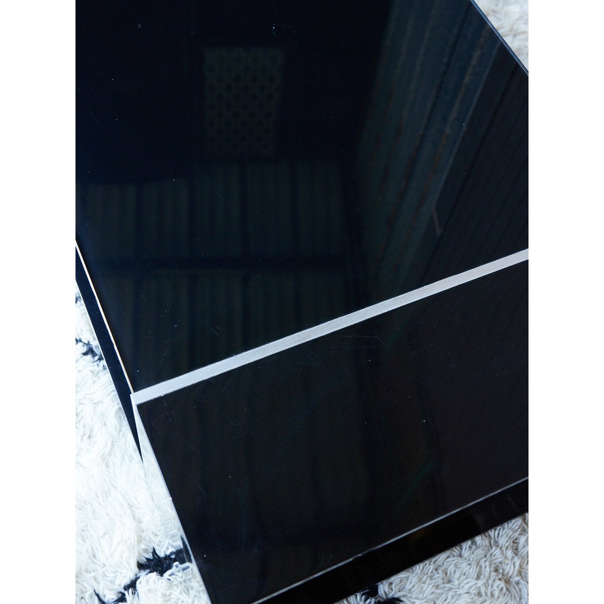 Table basse design en verre noir Donna N°1645 - Bon état noir, DEBONGOUT