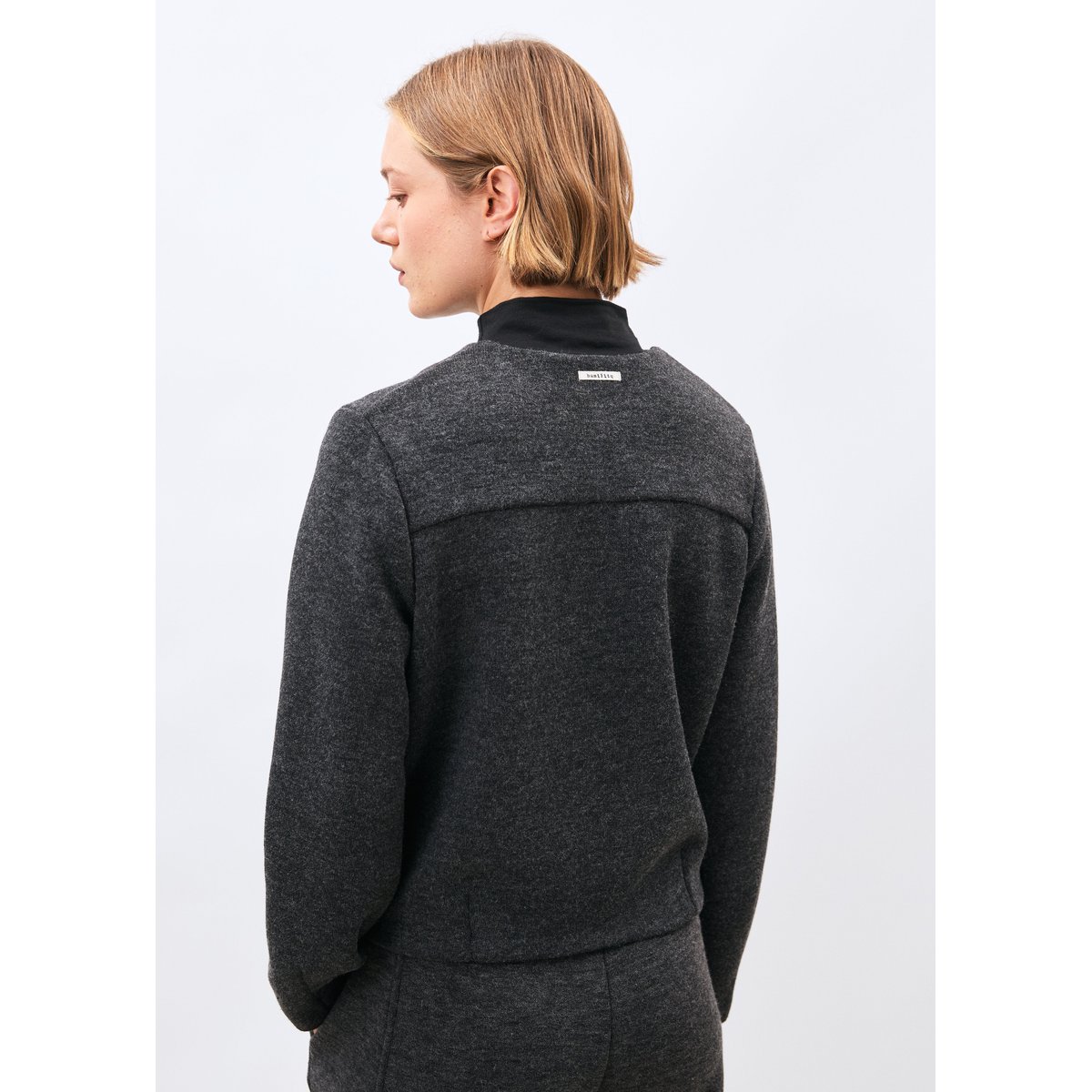 Veste courte en jersey noir/anthracite, HUMILITY