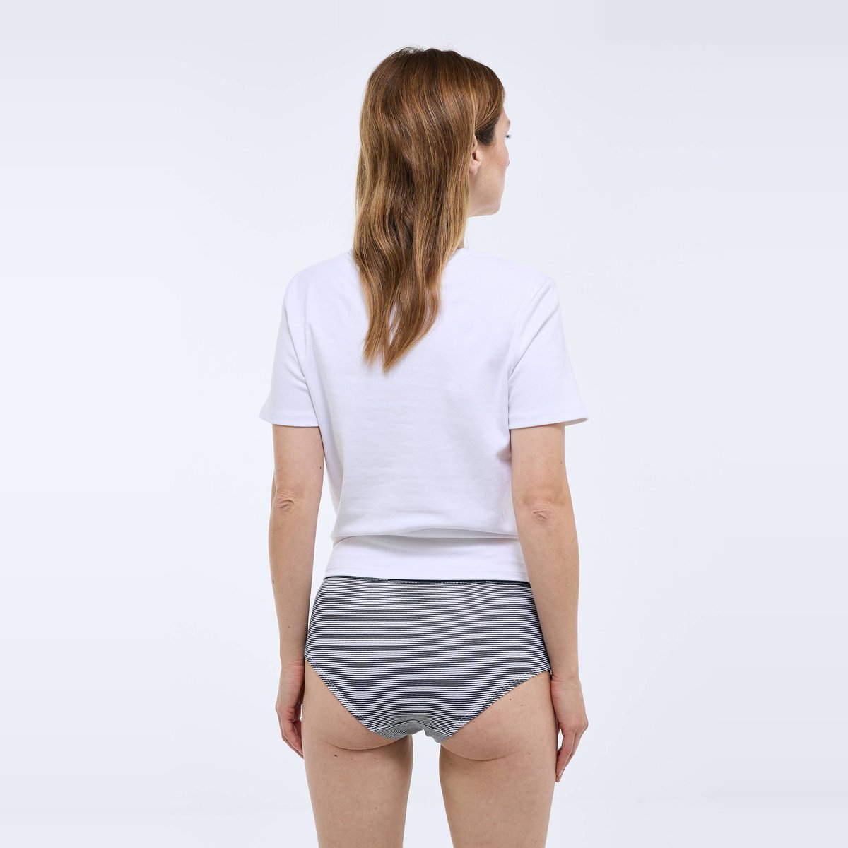 Lot de 3 shorties GARANCE en coton BIO GOTS marine, MONOPRIX