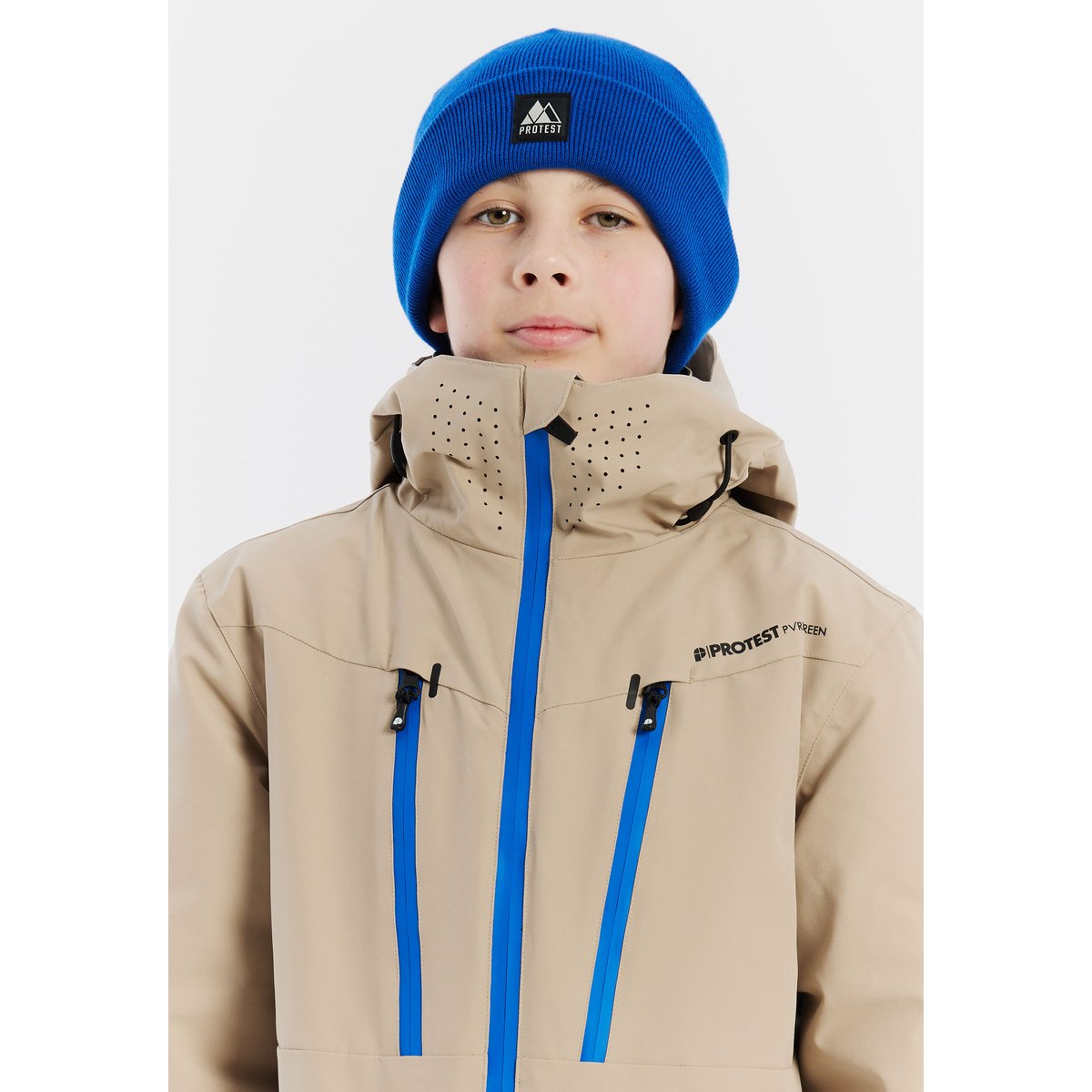 Veste de ski et de snowboard PRTWIXAN JR bamboobeige, PROTEST