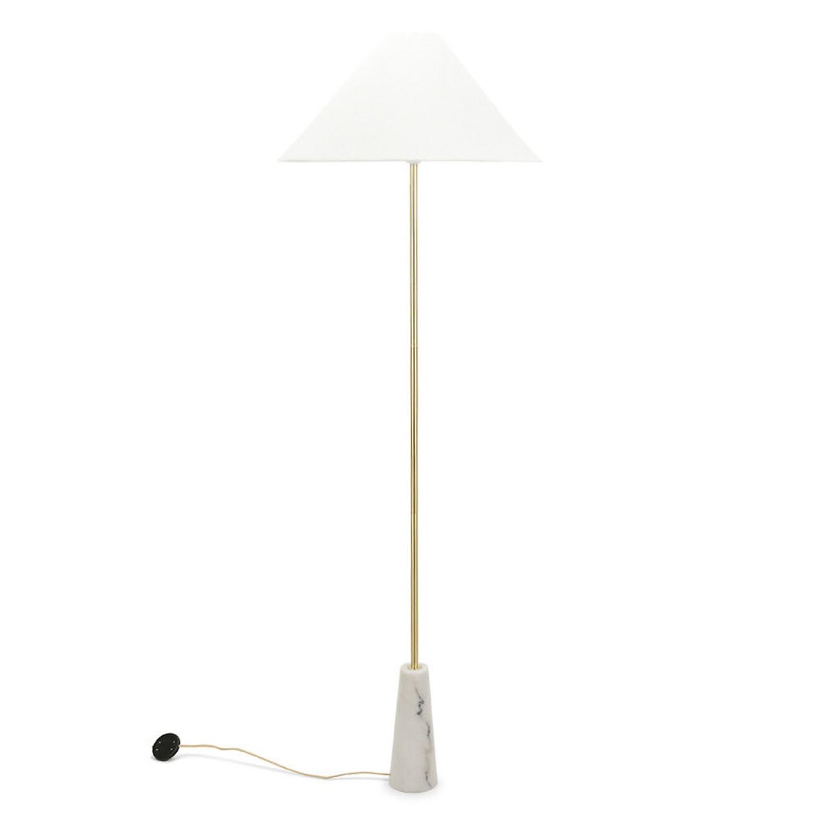 Marcos White Marble Floor Lamp gold-coloured, SO'HOME