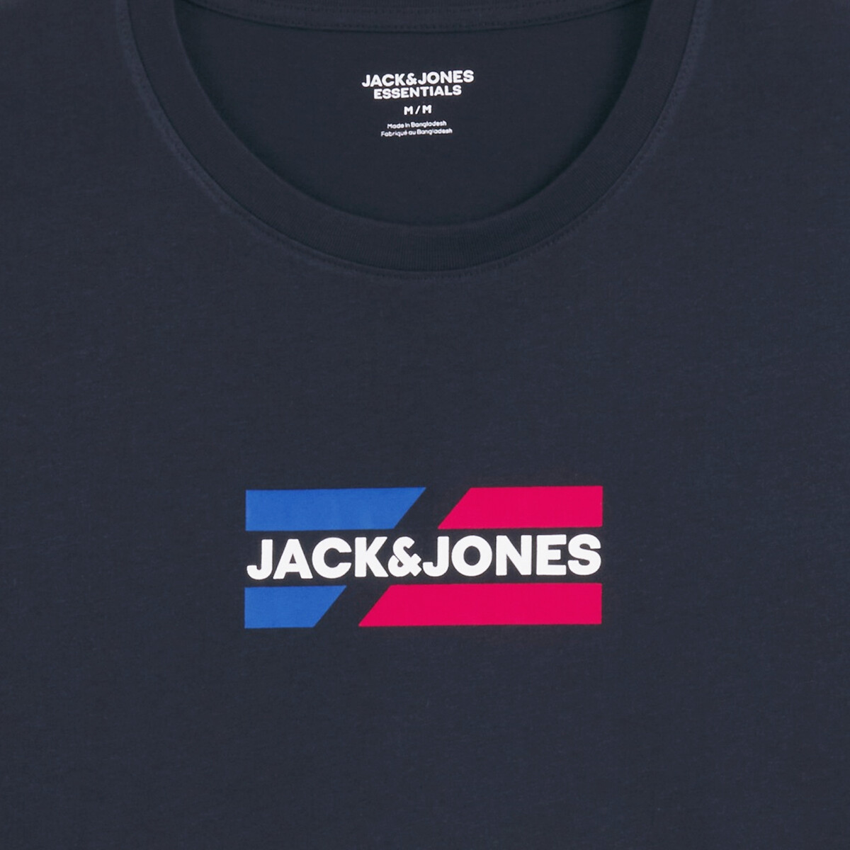 3er-Pack T-Shirts, kurze Ärmel weiss + marine + schwarz, JACK & JONES