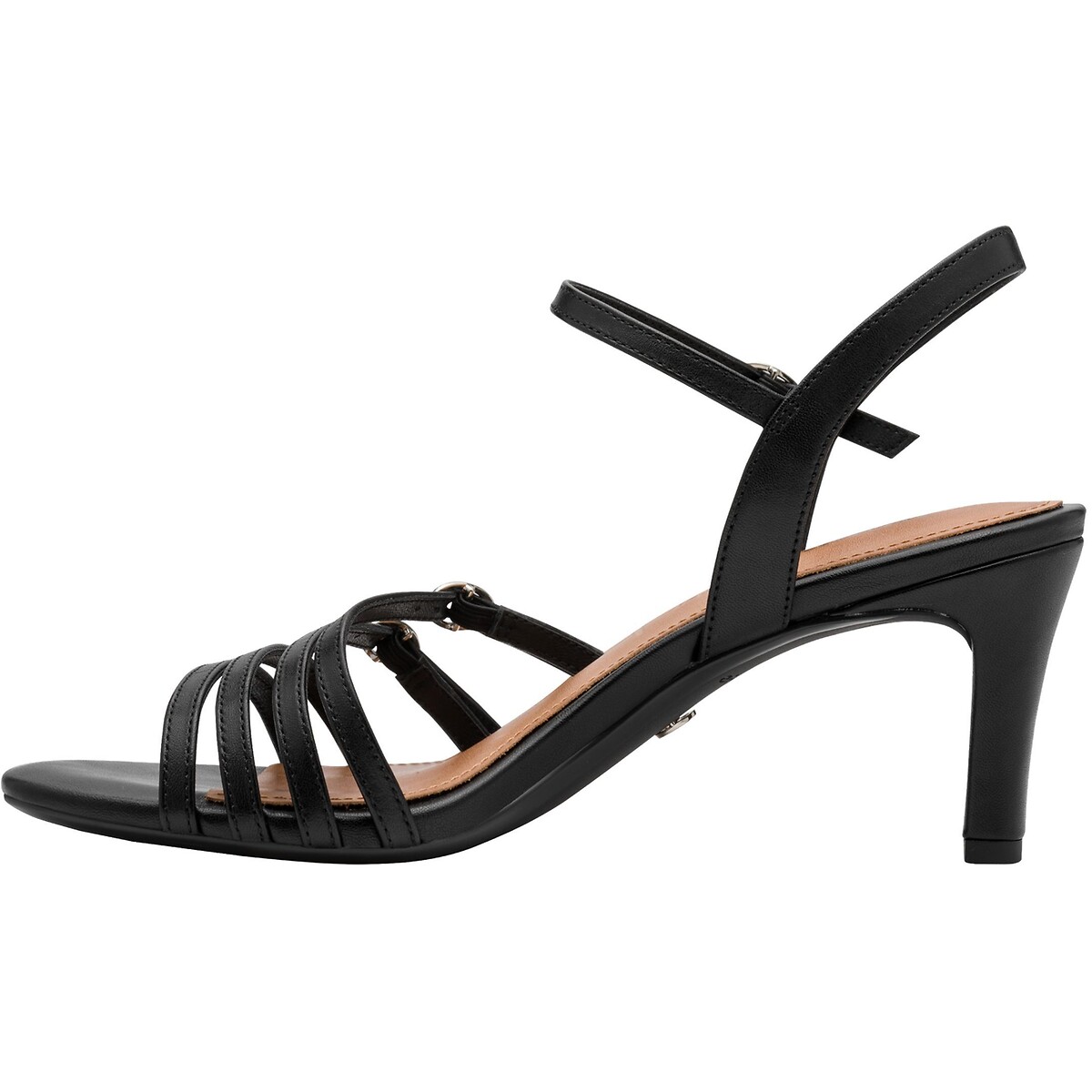 Sandali con tacchi, in pelle nero , TAMARIS
