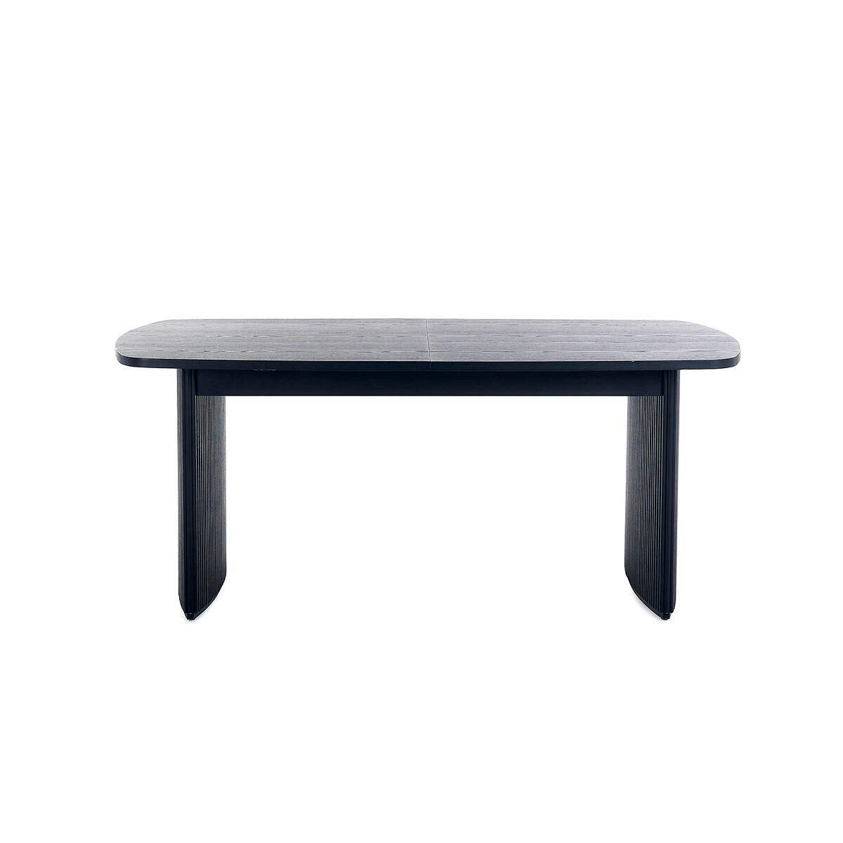 Lucien Fluted Wood Extending Dining Table black, SO'HOME