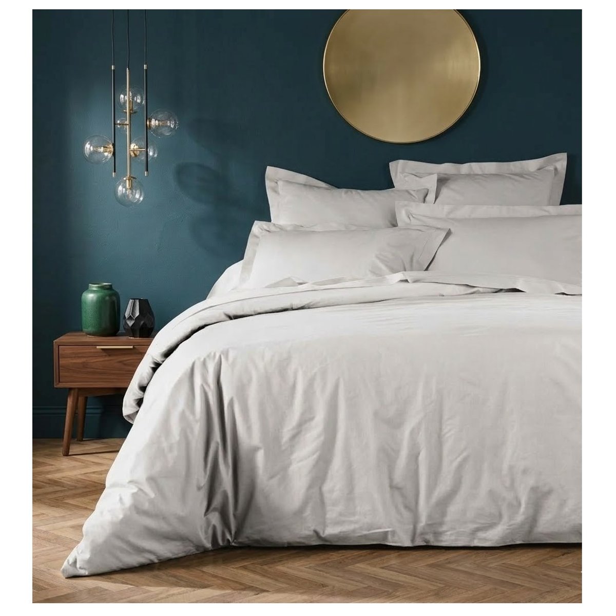Housse de couette Collection Line blanc, EDEN