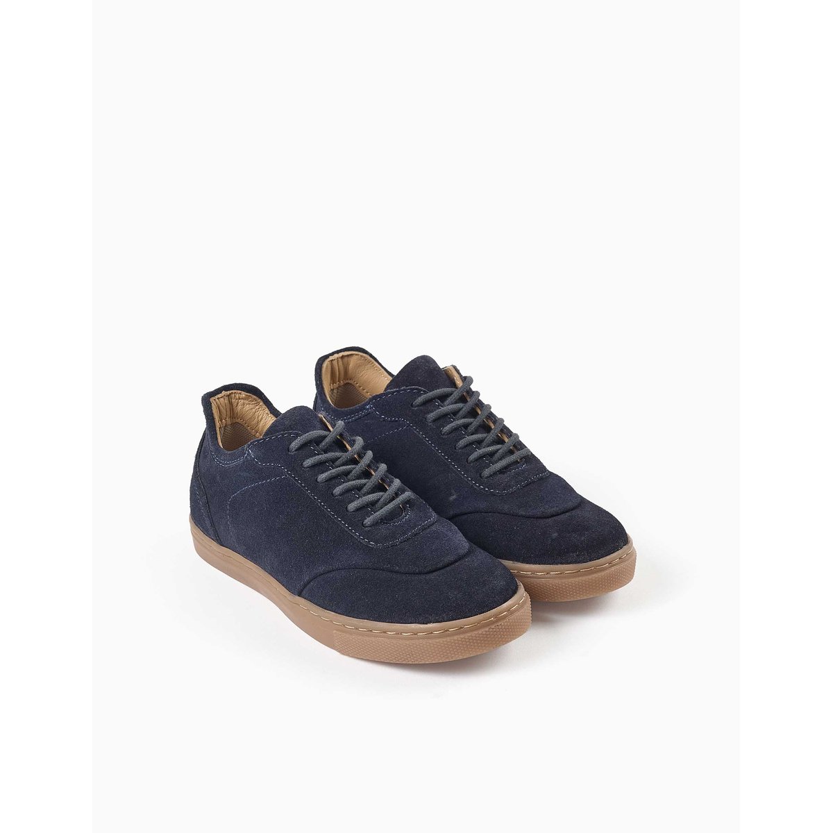 Baskets en suède à lacets bleu, ZIPPY