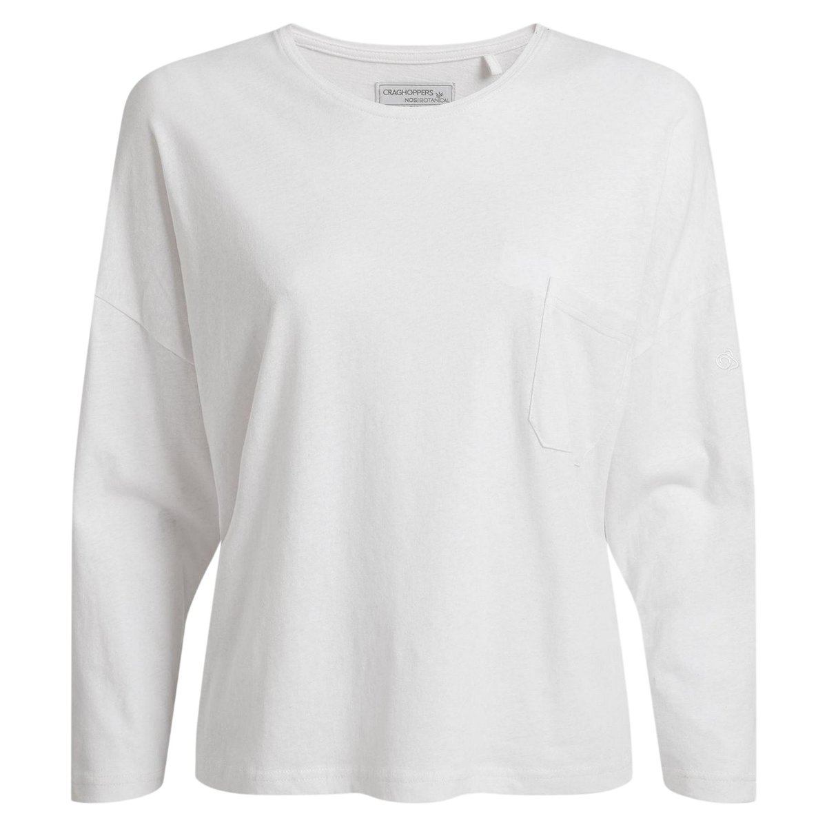T-shirt uni manches longues EMERE blanc, CRAGHOPPERS