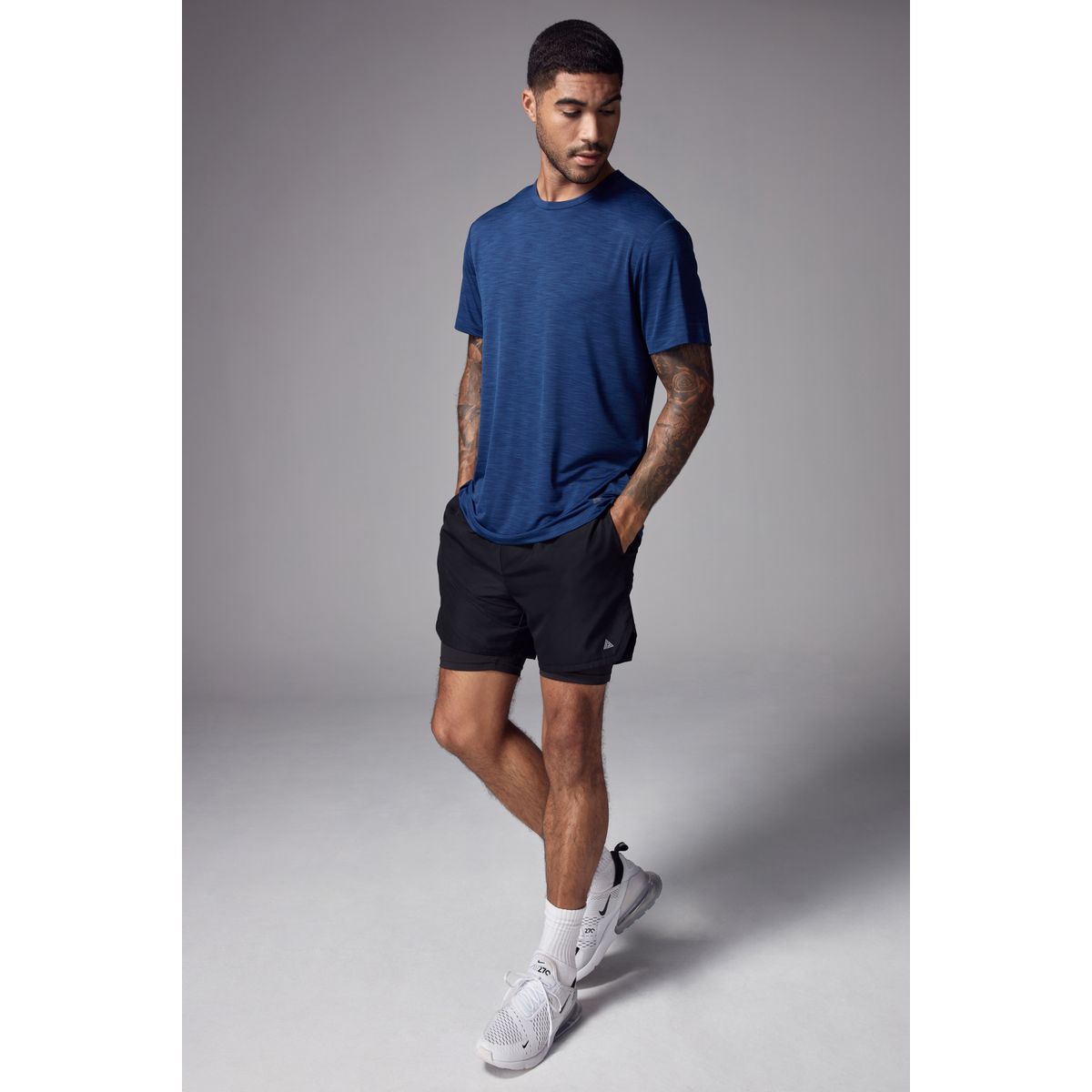 T-shirt de sport à manches courtes bleu vif, NEXT