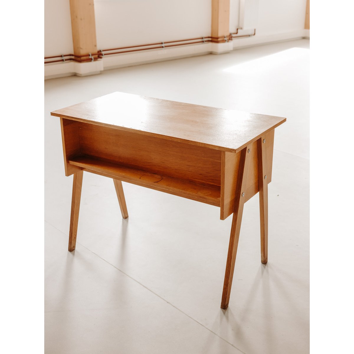 Bureau au style scandinave minimaliste Yvan N°570 - Bon état bois clair, DEBONGOUT