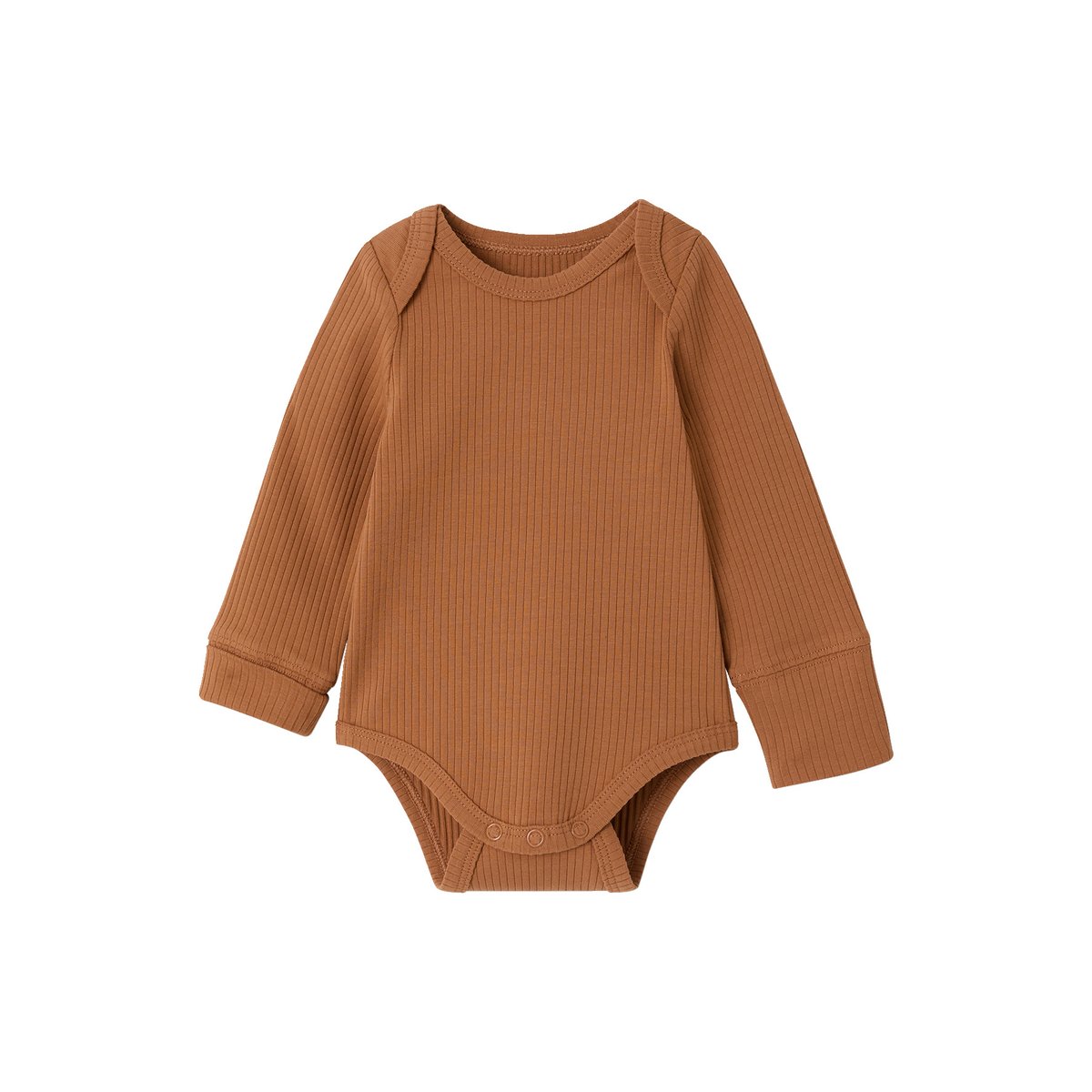 Lot de 3 bodies manches longues caramel, VERTBAUDET