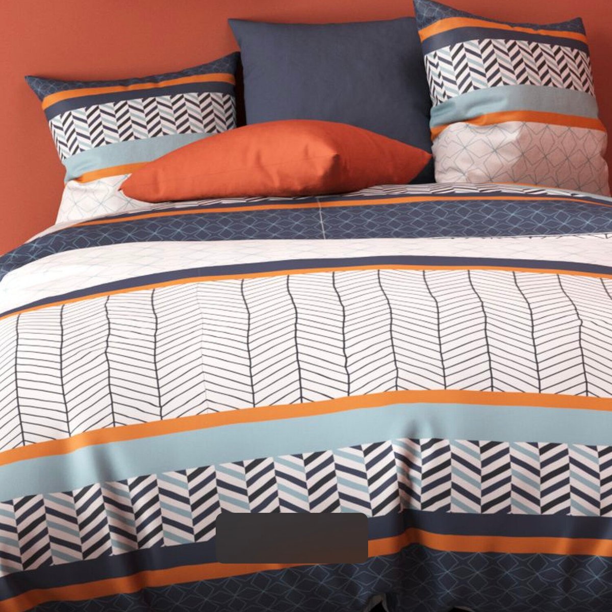 Parure housse de couette microfibre, Gospy gris, C DESIGN HOME TEXTILE