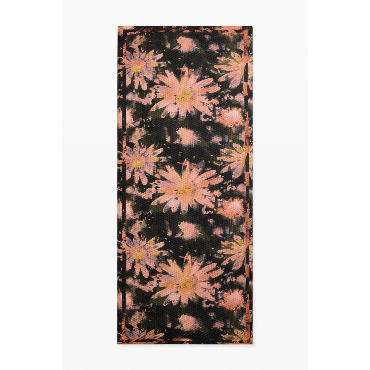 Foulard imprimé fleurs noir, DESIGUAL
